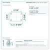 HQ1330R-PL1-PH top plate bolt pattern drawing, 2-3/8 x 3-5/8 in plate, round bolt holes