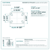 Top plate bolt pattern drawing, 3-1/8 x 4-1/8 in plate, 1-3/4 x 2-15/16 in slotted to 2-3/8 x 3-3/8 in, slotted bolt holes