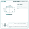 HQ1330R-PL1-PP-BLACK top plate bolt pattern drawing, 2-3/8 x 3-5/8 in plate, round bolt holes