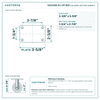 HQ1330R-PL1-PP-RED top plate bolt pattern drawing, 2-3/8 x 3-5/8 in plate, round bolt holes
