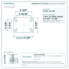HQ1330R-PL2-PP-BLUE top plate bolt pattern drawing, 3-1/8 x 4-1/8 in plate, slotted bolt holes