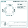 HQ1330R-PL2-PP-RED top plate bolt pattern drawing, 3-1/8 x 4-1/8 in plate, slotted bolt holes