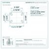 HQ1330R-PL2-TP top plate bolt pattern drawing, 3-1/8 x 4-1/8 in plate, slotted bolt holes