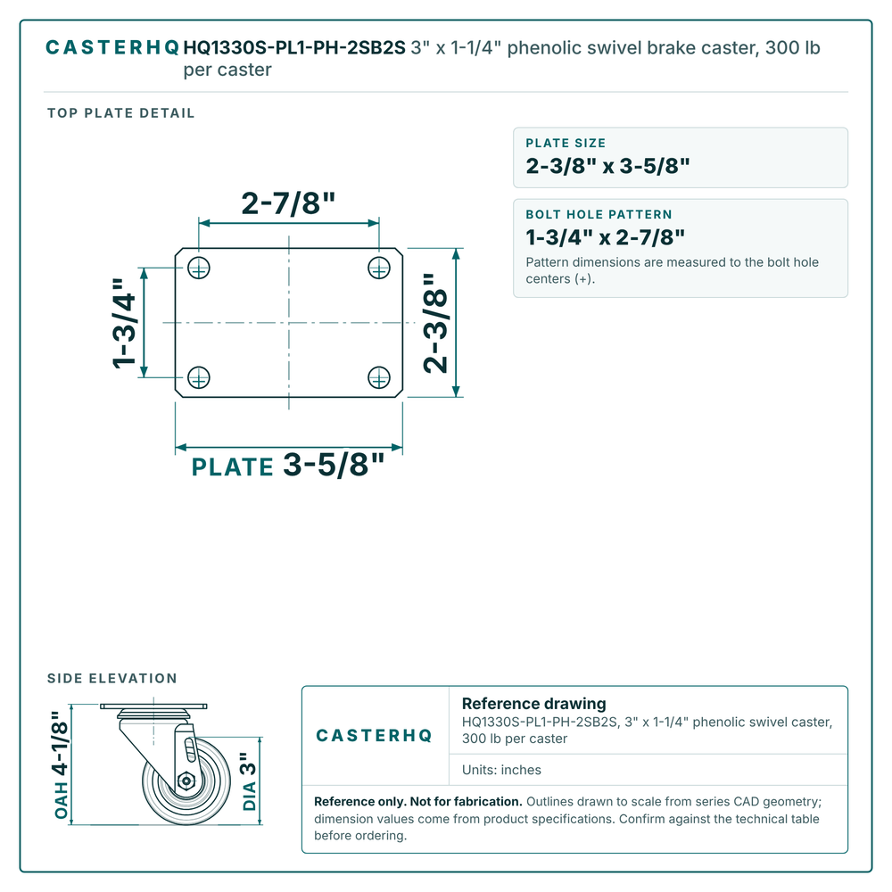 HQ1330S-PL1-PH-2SB2S top plate drawing