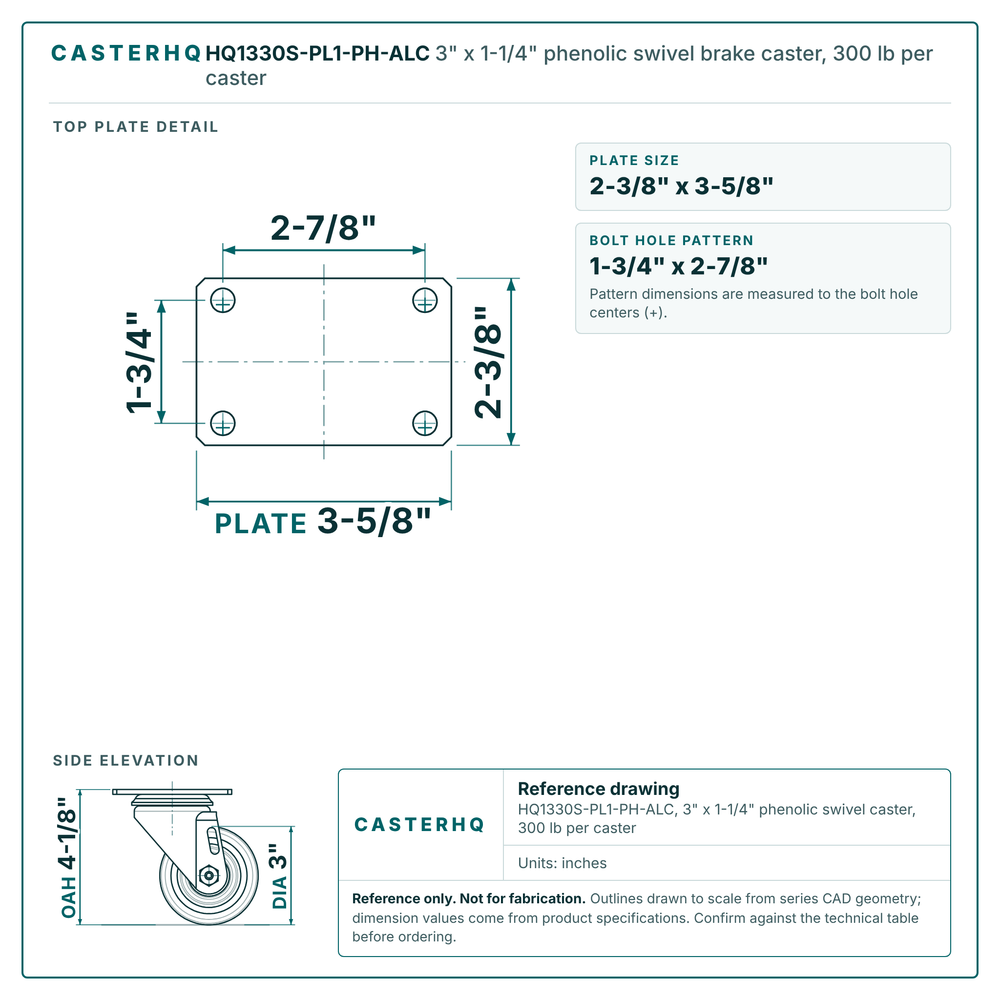 HQ1330S-PL1-PH-ALC top plate drawing