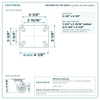 HQ1330S-PL2-PP-GRAY top plate bolt pattern drawing, 3-1/8 x 4-1/8 in plate, slotted bolt holes