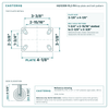 HQ1335R-PL2-PH top plate bolt pattern drawing, 3-1/8 x 4-1/8 in plate, slotted bolt holes