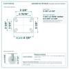 HQ1335R-PL2-PP-BLUE top plate bolt pattern drawing, 3-1/8 x 4-1/8 in plate, slotted bolt holes