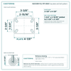 HQ1335R-PL2-PP-GRAY top plate bolt pattern drawing, 3-1/8 x 4-1/8 in plate, slotted bolt holes