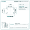 HQ1335R-PL2-PP-RED top plate bolt pattern drawing, 3-1/8 x 4-1/8 in plate, slotted bolt holes