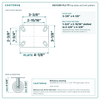 HQ1335R-PL2-TP top plate bolt pattern drawing, 3-1/8 x 4-1/8 in plate, slotted bolt holes