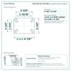 HQ1335S-PL2-PP-GRAY top plate bolt pattern drawing, 3-1/8 x 4-1/8 in plate, slotted bolt holes