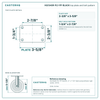 HQ1340R-PL1-PP-BLACK top plate bolt pattern drawing, 2-3/8 x 3-5/8 in plate, round bolt holes
