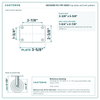 HQ1340R-PL1-PP-GRAY top plate bolt pattern drawing, 2-3/8 x 3-5/8 in plate, round bolt holes