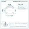 HQ1340R-PL2-PP-GRAY top plate bolt pattern drawing, 3-1/8 x 4-1/8 in plate, slotted bolt holes