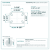 HQ1340R-PL2-SP top plate bolt pattern drawing, 3-1/8 x 4-1/8 in plate, slotted bolt holes