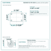 HQ1340S-PL1-PH-SCS4 top plate bolt pattern drawing, 2-3/8 x 3-5/8 in plate