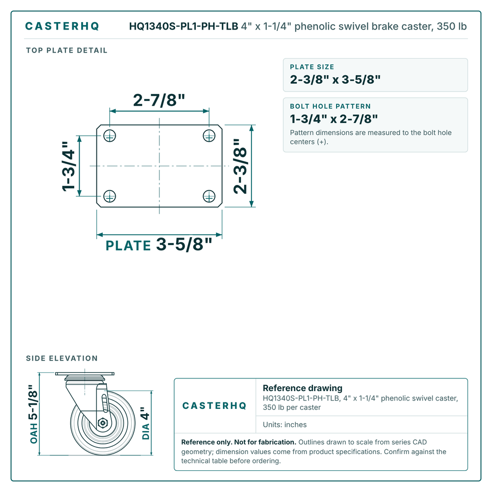 HQ1340S-PL1-PH-TLB top plate drawing