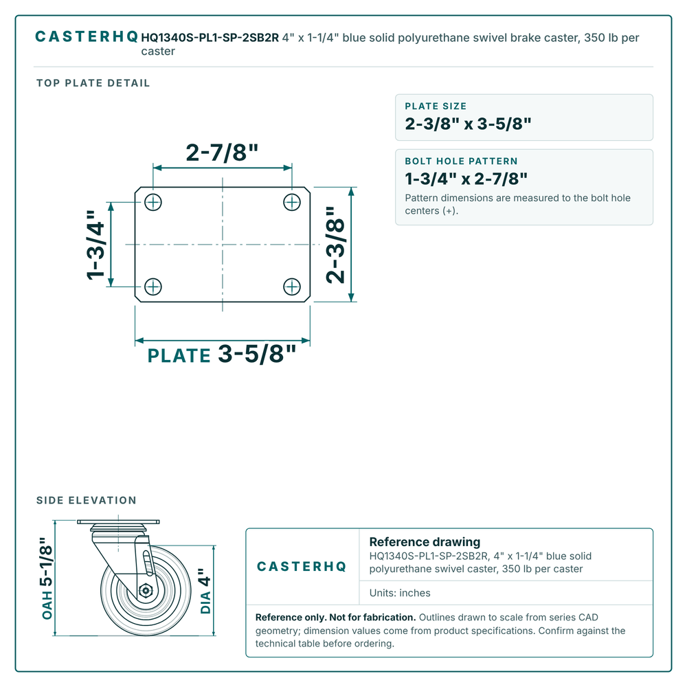 HQ1340S-PL1-SP-2SB2R top plate drawing