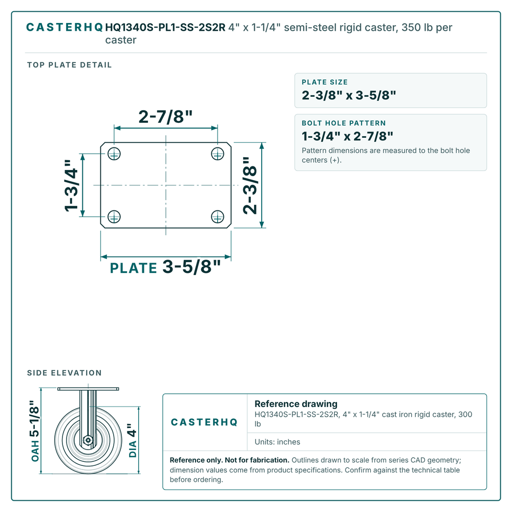 HQ1340S-PL1-SS-2S2R rigid top plate drawing