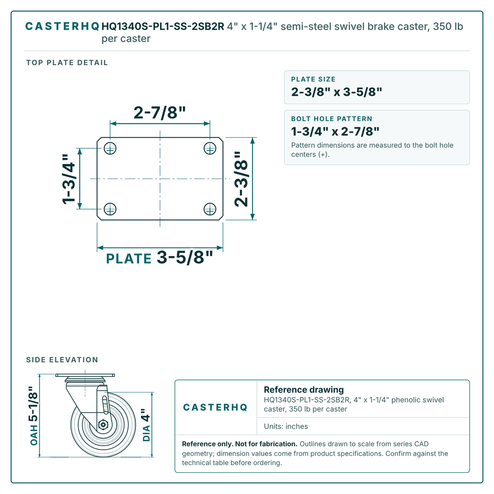 HQ1340S-PL1-SS-2SB2R top plate drawing