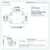 HQ1340S-PL2-SP top plate bolt pattern drawing, 3-1/8 x 4-1/8 in plate, slotted bolt holes