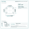 HQ1340S-PL2-TP top plate bolt pattern drawing, 3-1/8 x 4-1/8 in plate, round bolt holes