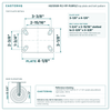 Top plate bolt pattern drawing, 3-1/8 x 4-1/8 in plate, 1-3/4 x 2-15/16 in slotted to 2-3/8 x 3-3/8 in, slotted bolt holes
