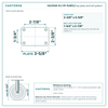 HQ1350R-PL1-PP-PURPLE top plate bolt pattern drawing, 2-3/8 x 3-5/8 in plate, round bolt holes