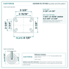 Top plate bolt pattern drawing, 3-1/8 x 4-1/8 in plate, 1-3/4 x 2-15/16 in slotted to 2-3/8 x 3-3/8 in, slotted bolt holes