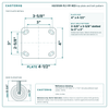 Top plate bolt pattern drawing, 4 x 4-1/2 in plate, 2-5/8 x 3-5/8 in slotted to 3 x 3 in, slotted bolt holes