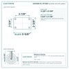 HQ1350R-PL1-PP-RED top plate bolt pattern drawing, 2-3/8 x 3-5/8 in plate, round bolt holes