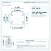 HQ1350R-PL2-PP-RED top plate bolt pattern drawing, 3-1/8 x 4-1/8 in plate, slotted bolt holes
