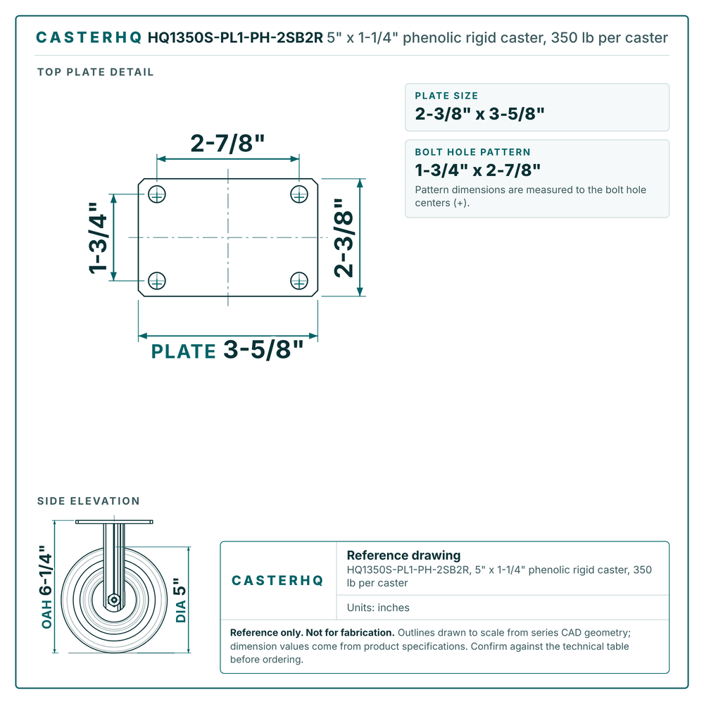 HQ1350S-PL1-PH-2SB2R rigid top plate drawing