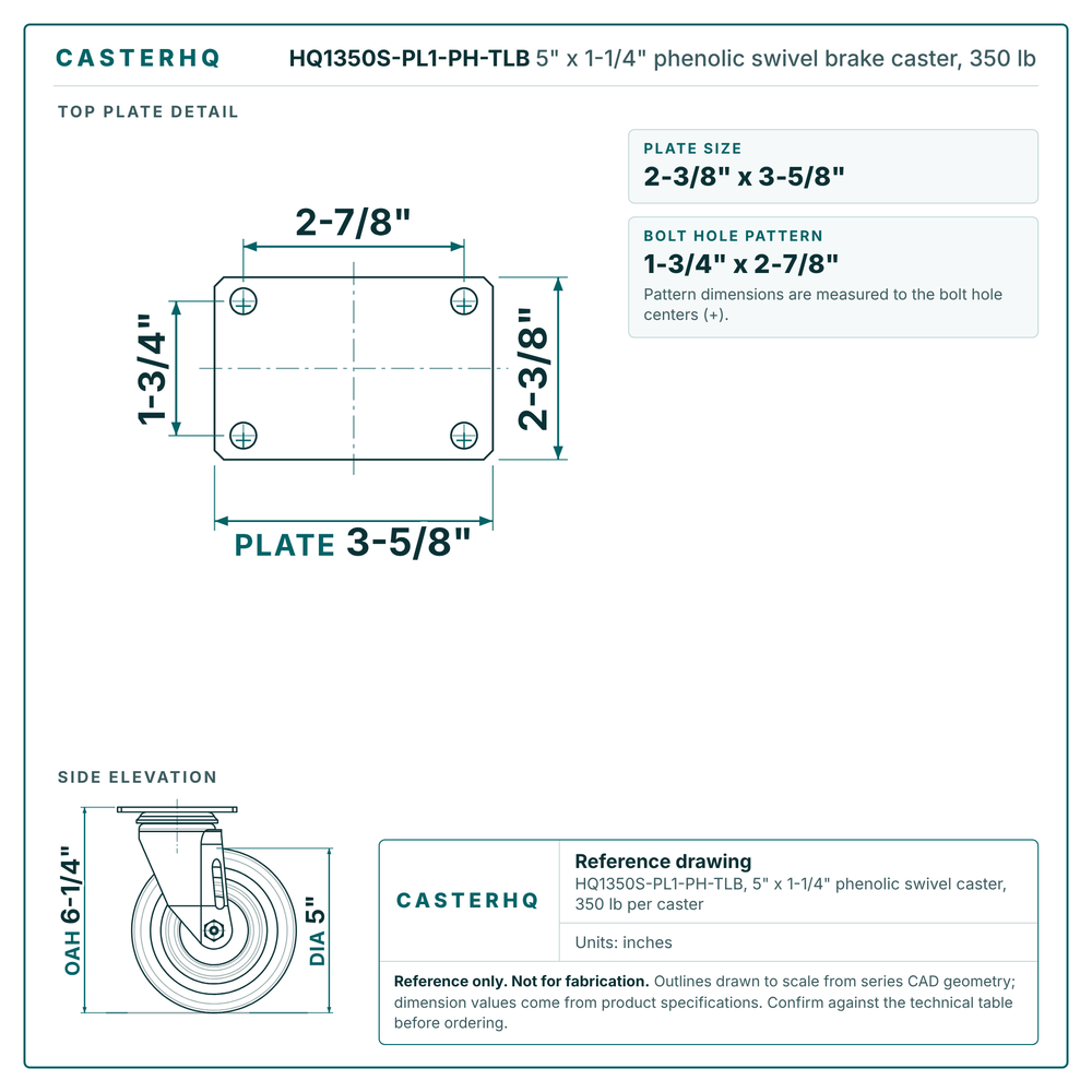 HQ1350S-PL1-PH-TLB top plate drawing