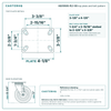 Top plate bolt pattern drawing, 3-1/8 x 4-1/8 in plate, 1-3/4 x 2-15/16 in slotted to 2-3/8 x 3-3/8 in, slotted bolt holes