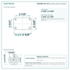 HQ1350S-PL1-SS top plate bolt pattern drawing, 2-3/8 x 3-5/8 in plate, round bolt holes