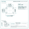 HQ1350S-PL2-PP-GRAY top plate bolt pattern drawing, 3-1/8 x 4-1/8 in plate, slotted bolt holes