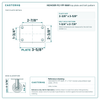 HQ1430R-PL1-PP-MAR top plate bolt pattern drawing, 2-3/8 x 3-5/8 in plate, round bolt holes