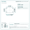 HQ1430R-PL1-SP top plate bolt pattern drawing, 2-3/8 x 3-5/8 in plate, round bolt holes