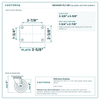HQ1440S-PL1-HR top plate bolt pattern drawing, 2-3/8 x 3-5/8 in plate, round bolt holes