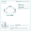 HQ1450R-PL1-LDP top plate bolt pattern drawing, 2-3/8 x 3-5/8 in plate, round bolt holes