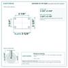 Top plate bolt pattern drawing, 2-3/8 x 3-5/8 in plate, 1-3/4 x 2-7/8 in bolt hole pattern