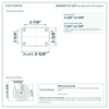 HQ1450S-PL1-LDP top plate bolt pattern drawing, 2-3/8 x 3-5/8 in plate, round bolt holes