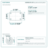 HQ1450S-PL1-SP top plate bolt pattern drawing, 2-3/8 x 3-5/8 in plate, round bolt holes