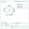 top plate drawing, 2-3/8" x 3-5/8" plate with bolt pattern dimensions
