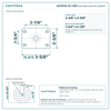 top plate drawing, 2-3/8" x 3-5/8" plate with bolt pattern dimensions