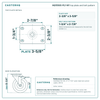 top plate drawing, 2-3/8" x 3-5/8" plate with bolt pattern dimensions