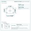 top plate drawing, 2-3/8" x 3-5/8" plate with bolt pattern dimensions