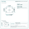 top plate drawing, 2-3/8" x 3-5/8" plate with bolt pattern dimensions